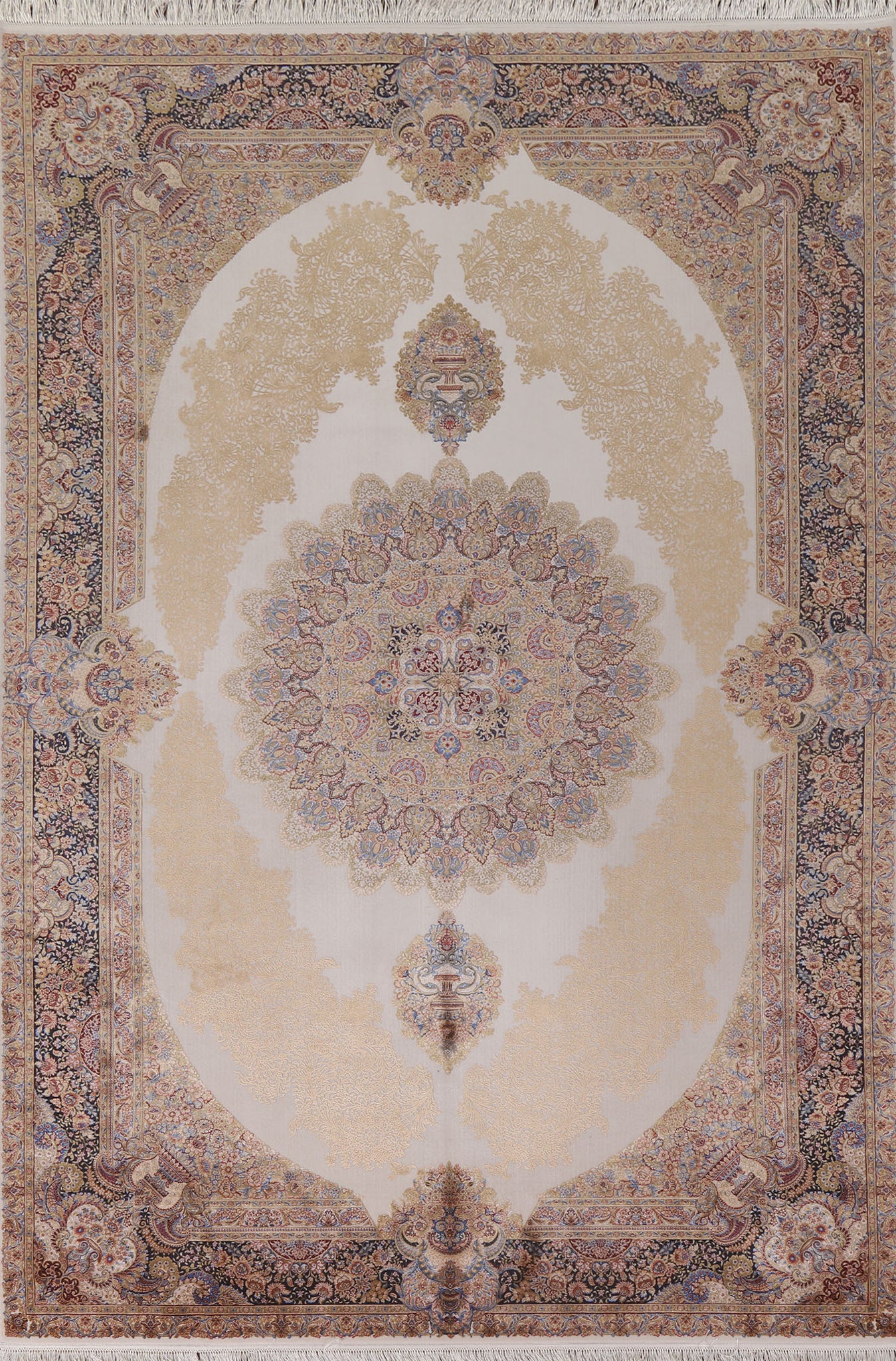 Traditional Qum Oriental Area Rug 7x10