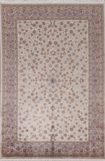 Traditional Floral Tabriz Living Room Rug 7x10