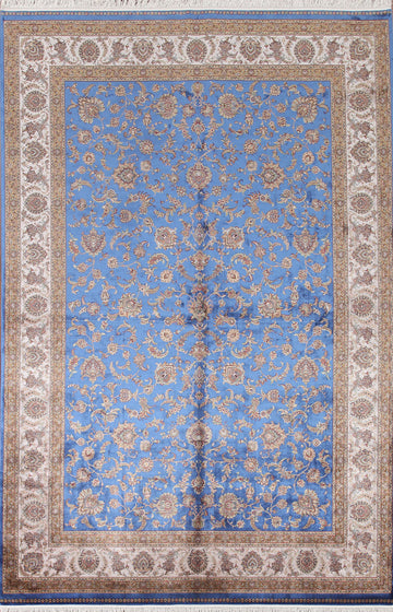 All-Over Floral Tabriz Traditional Area Rug 7x10