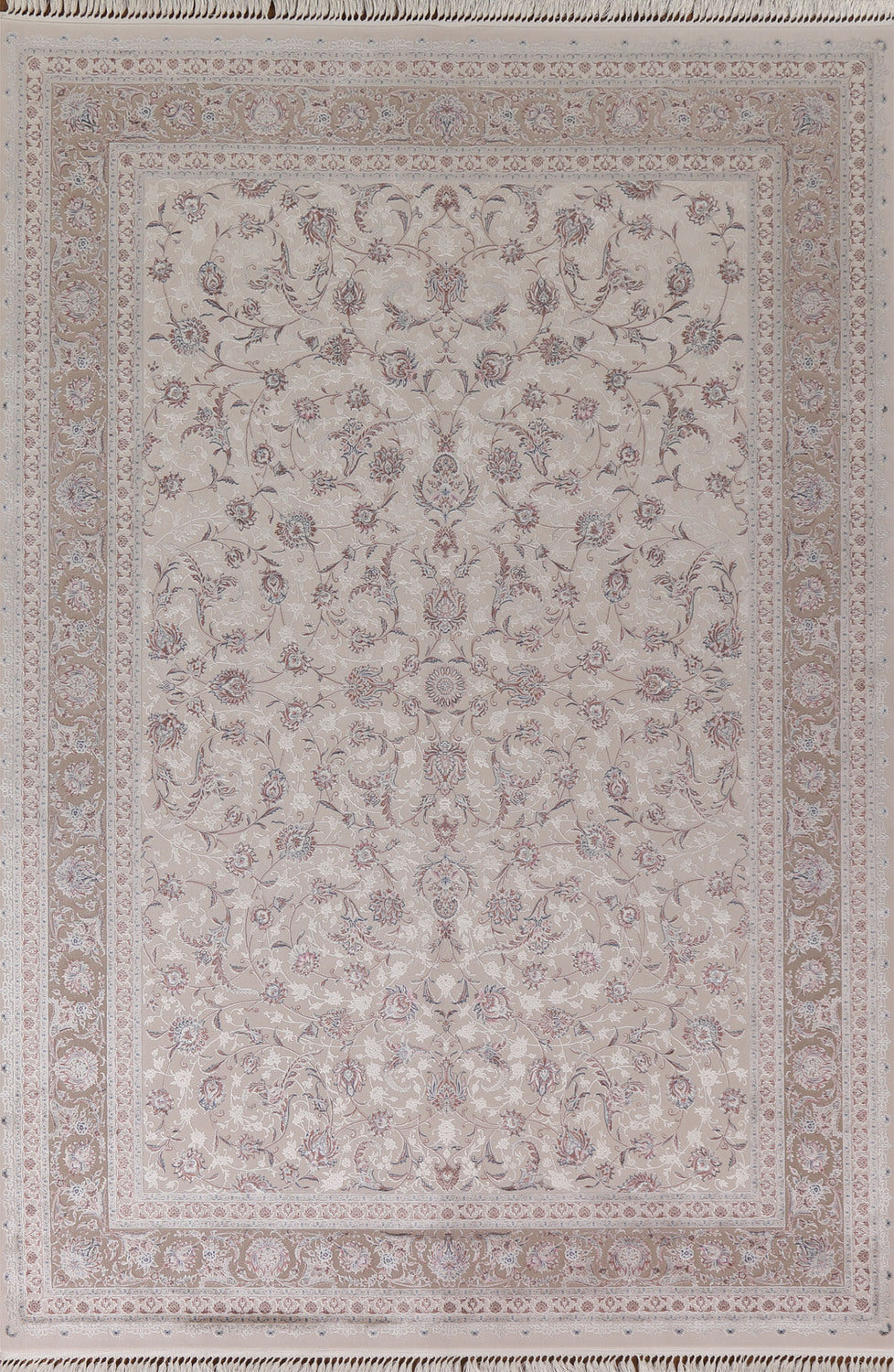 All-Over Floral Tabriz Traditional Area Rug 7x10