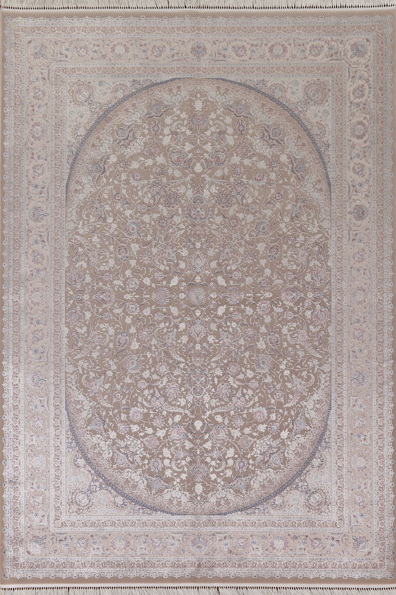Floral Turkish Qum Traditional Area Rug 7x10