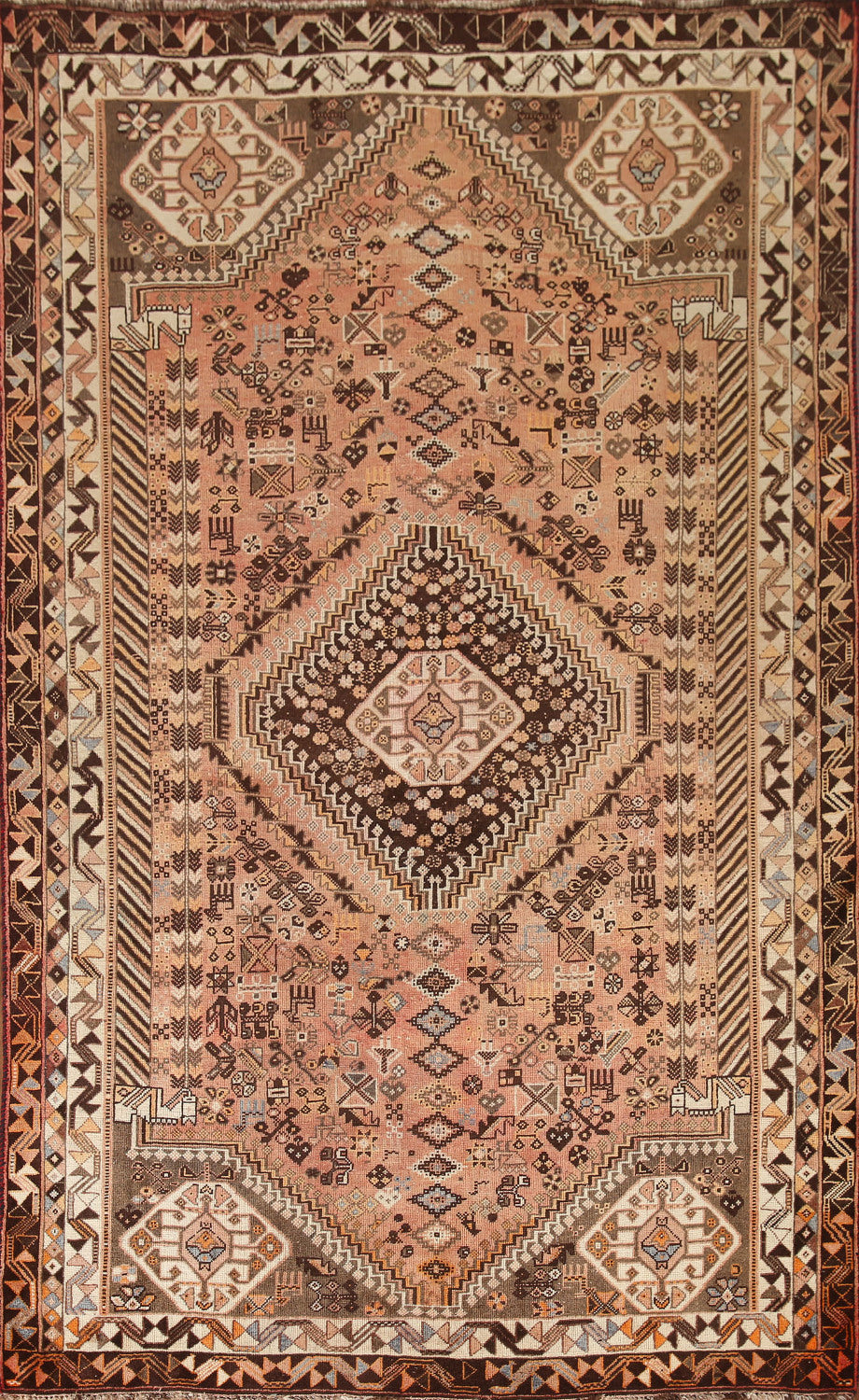 Antique Shiraz Persian Area Rug 6x9