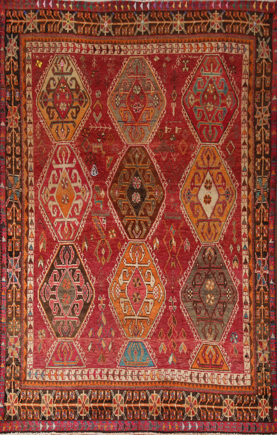Geometric Sirjan Persian Area Rug 5x8