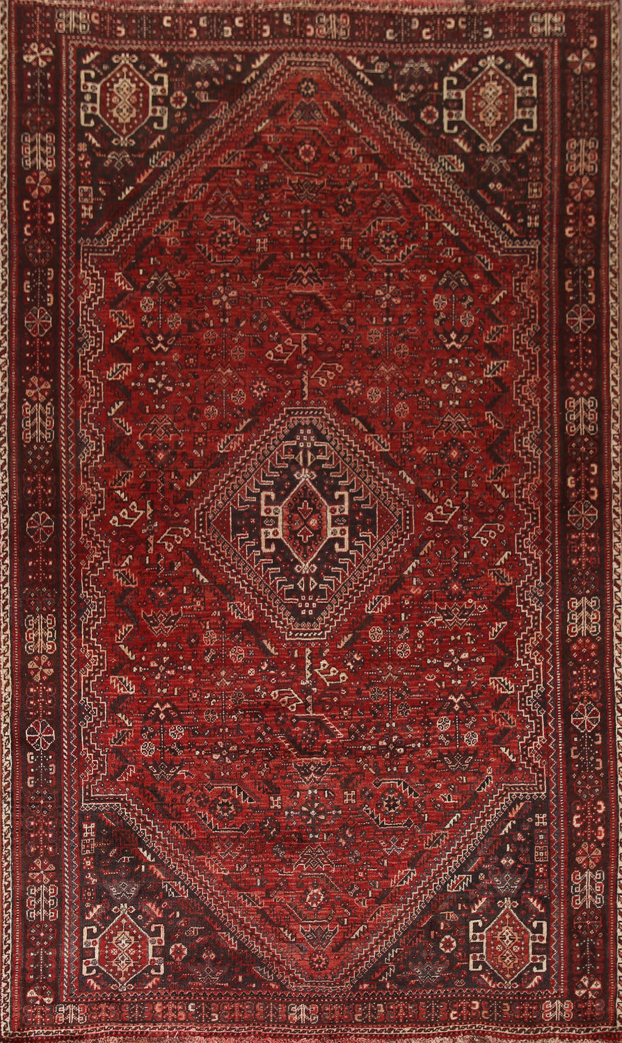 Tribal Qashqai Persian Area Rug 6x9