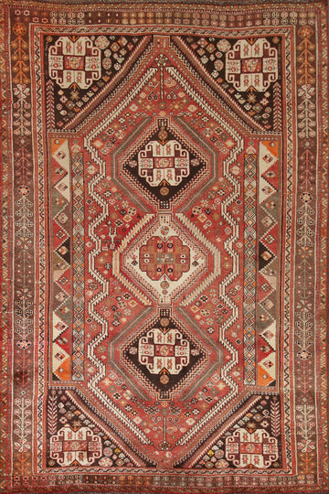 Vegetable Dye Shiraz Persian Area Rug 6x9