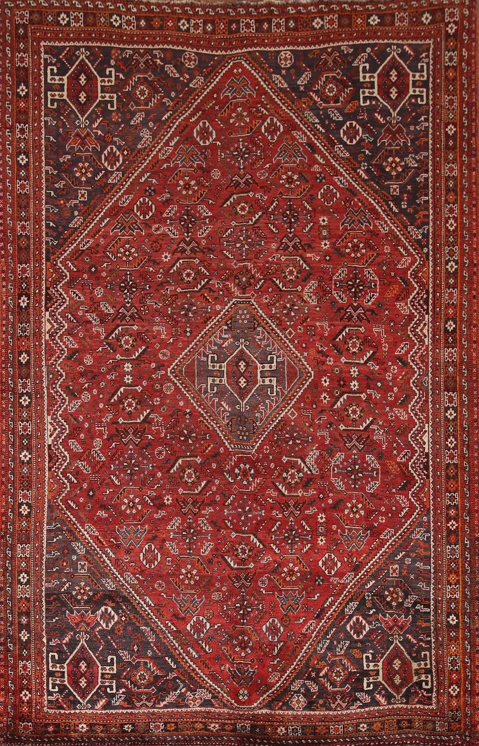 Tribal Wool Qashqai Persian Area Rug 6x9