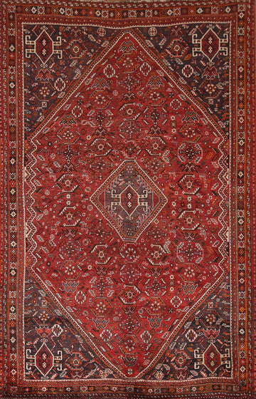 Tribal Wool Qashqai Persian Area Rug 6x9