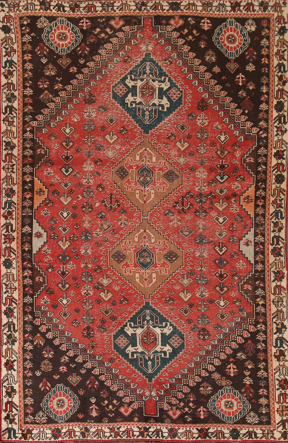 Vegetable Dye Shiraz Persian Area Rug 6x9