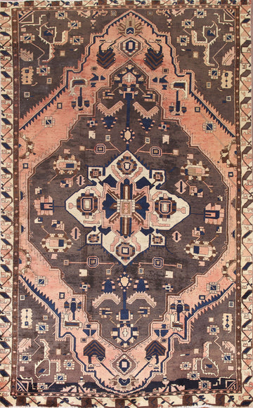 Vintage Bakhtiari Persian Area Rug 7x11