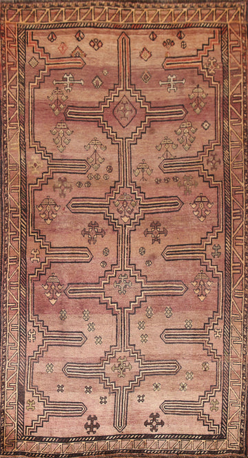 Pink Geometric Lori Persian Area Rug 5x10