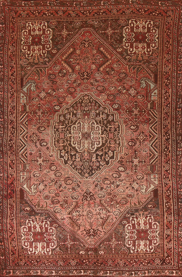 Tribal Wool Shiraz Persian Area Rug 5x8