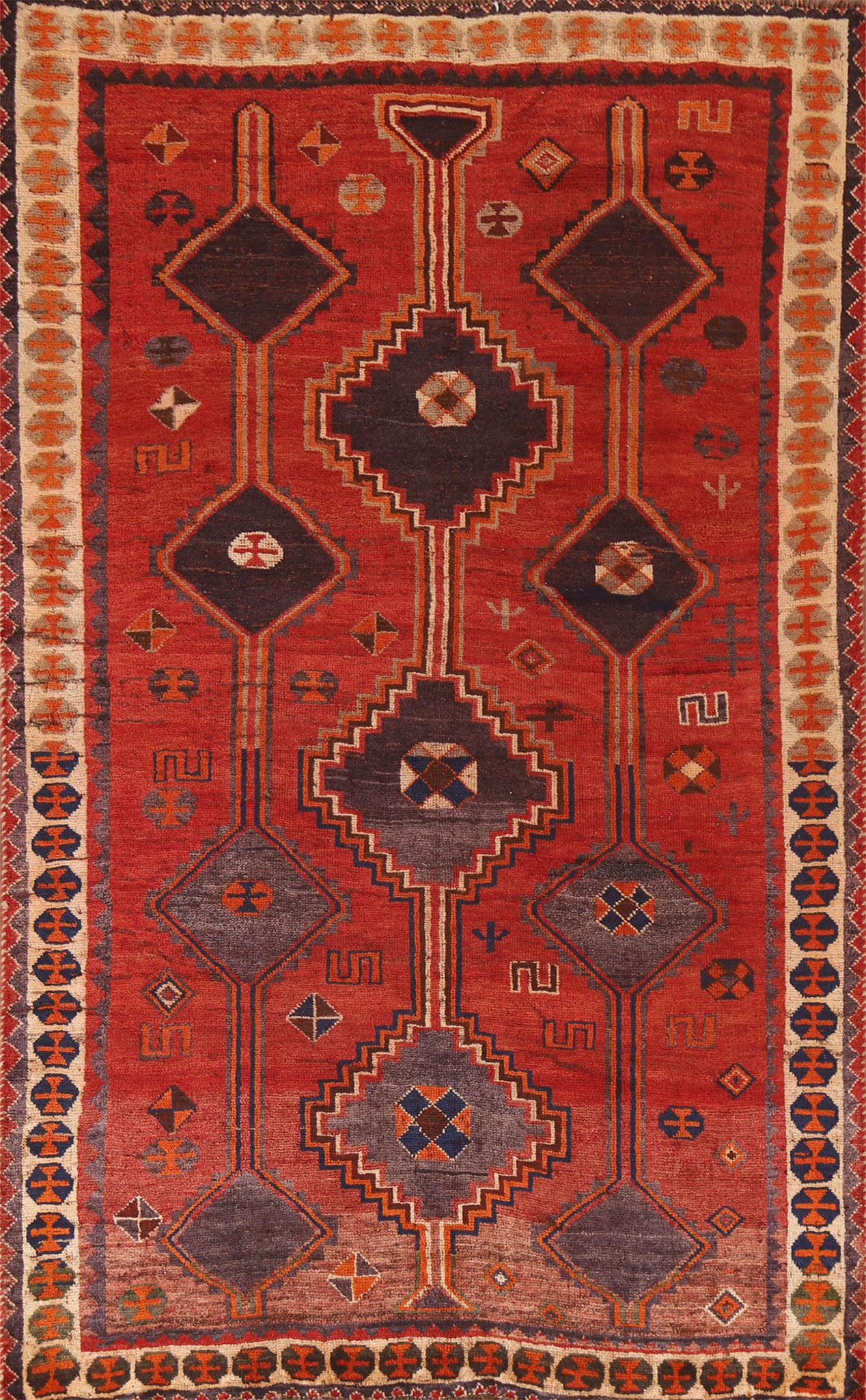 Vintage Wool Lori Persian Area Rug 5x9