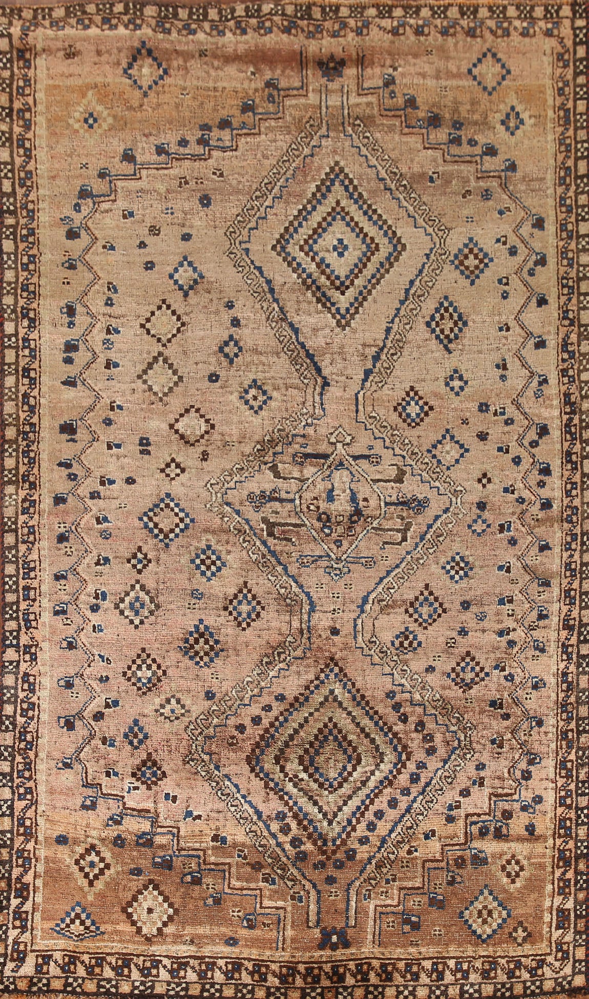 Antique Vegetable Dye Shiraz Persian Rug 4x7