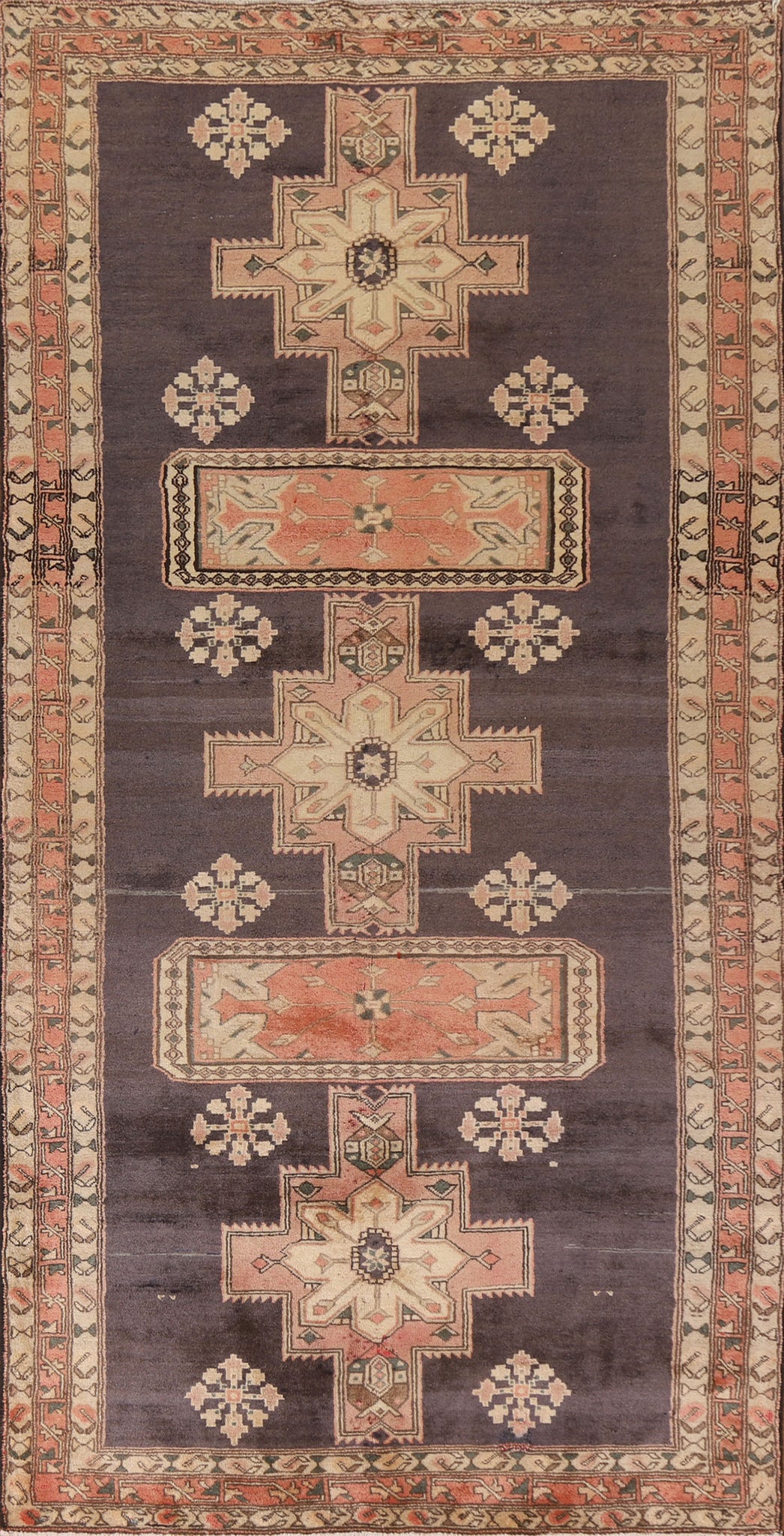 Mauve Geometric Ardebil Persian Rug 5x10