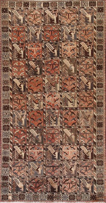 Handmade Wool Bakhtiari Persian Area Rug 5x9