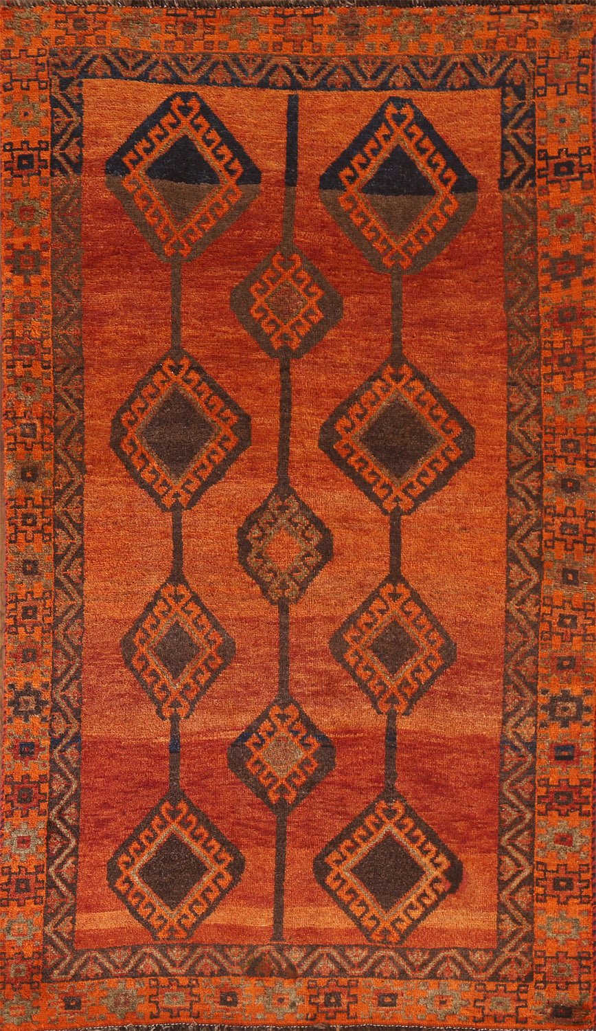Vintage Geometric Lori Persian Rug 4x8