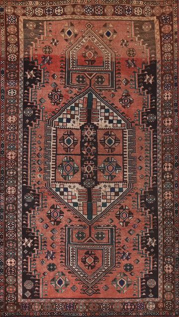 Geometric Pink Lori Persian Area Rug 5x9