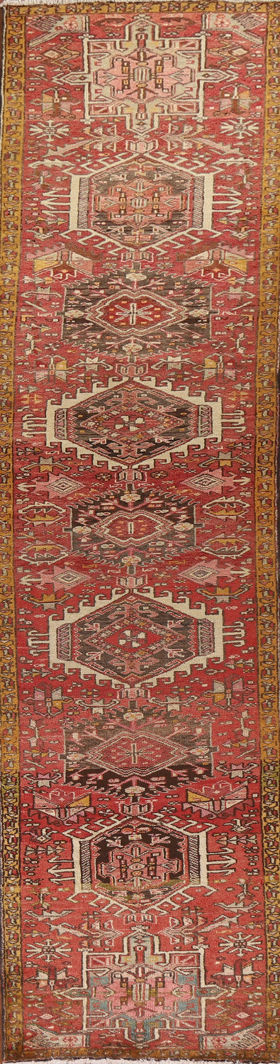 Vegetable Dye Gharajeh Persian Runner Rug 3x14
