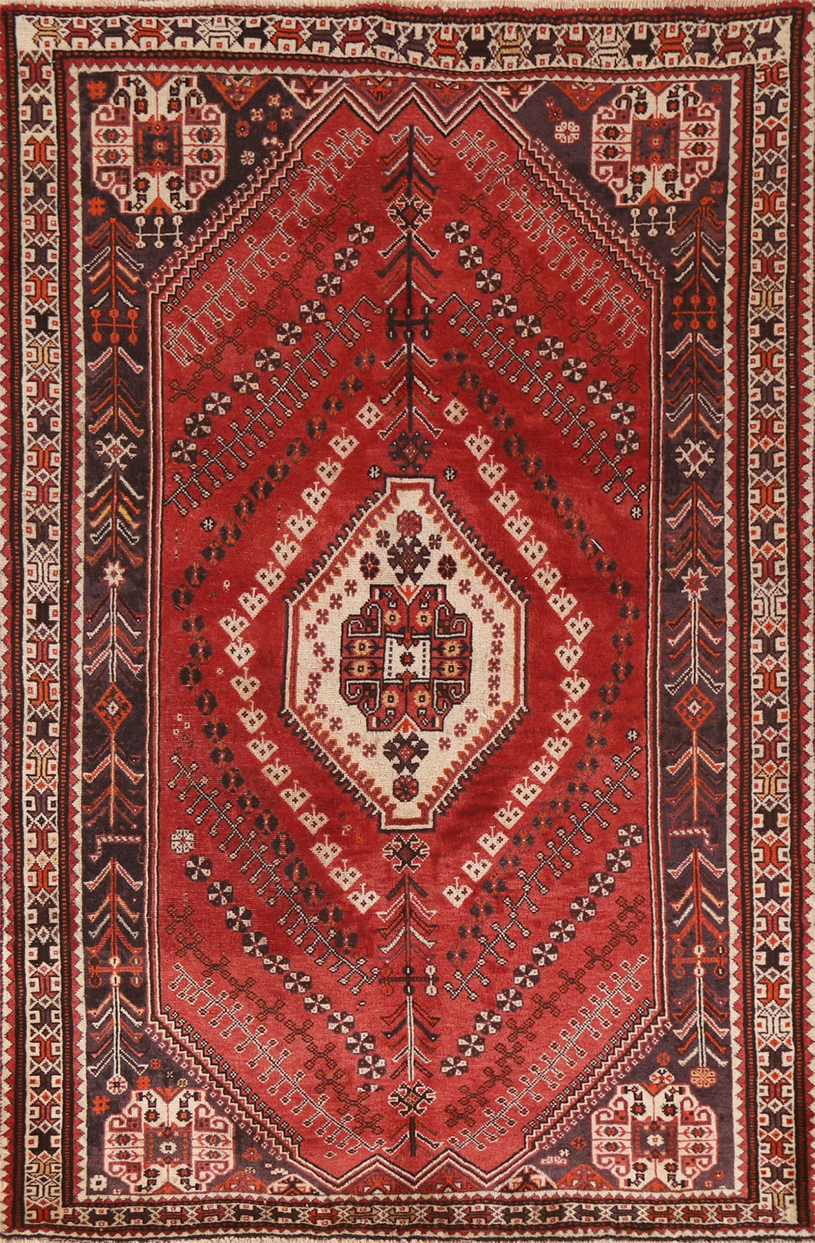 Geometric Abadeh Persian Area Rug 5x8