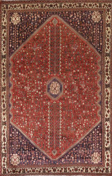 Tribal Geometric Abadeh Persian Area Rug 7x10