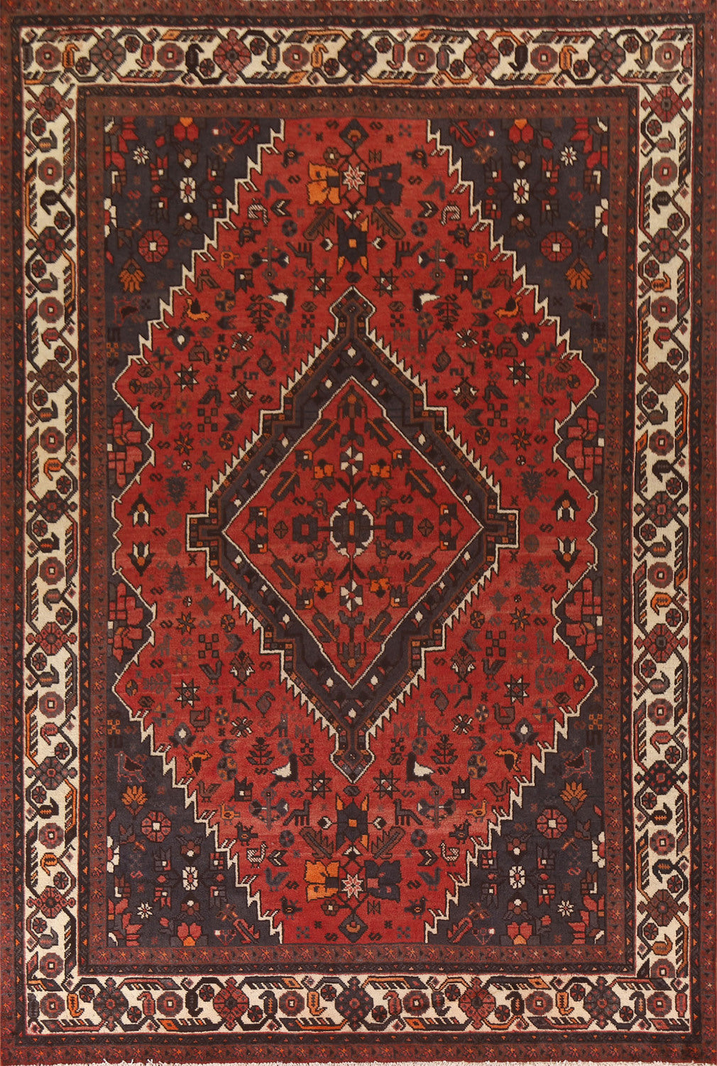 Tribal Wool Shiraz Persian Area Rug 7x10