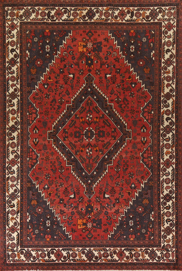 Tribal Wool Shiraz Persian Area Rug 7x10