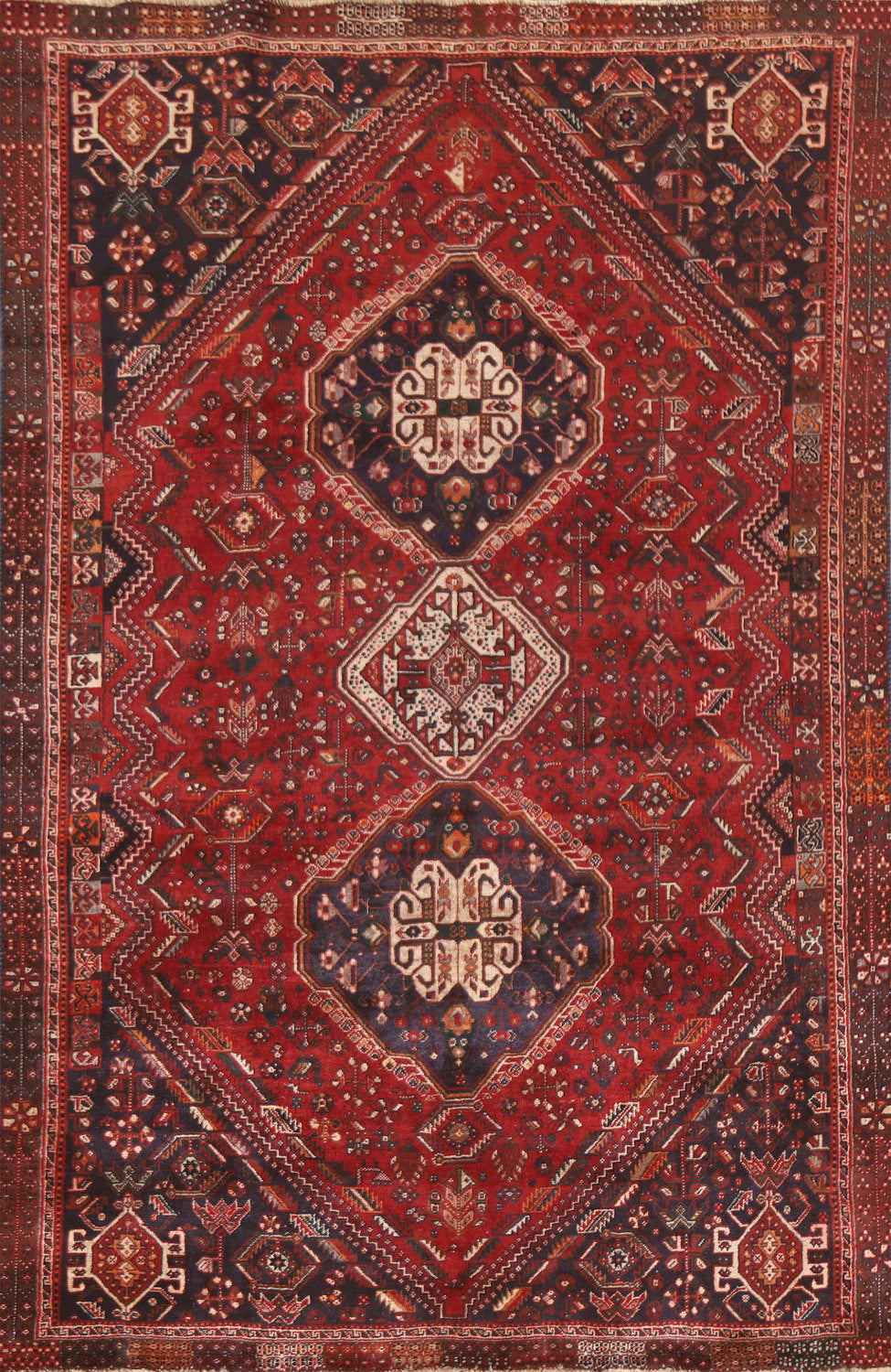 Vegetable Dye Shiraz Persian Area Rug 6x9