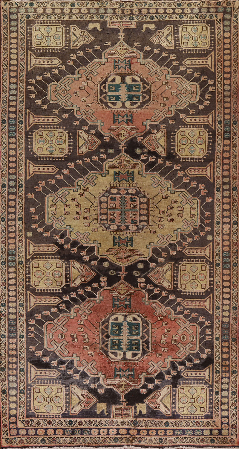 Geometric Wool Ardebil Persian Area Rug 5x9
