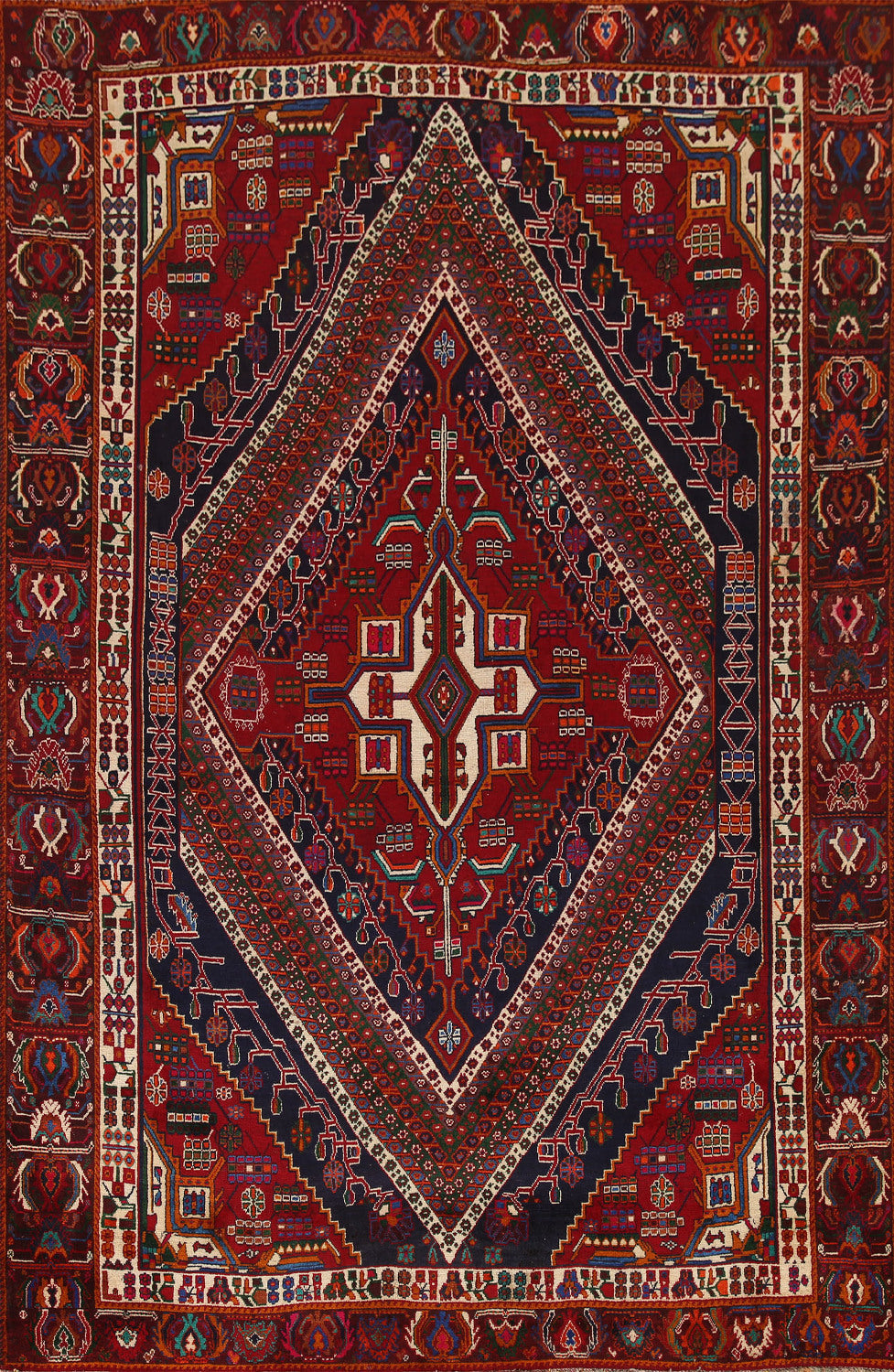 Vintage Kashkoli Persian Area Rug 6x10