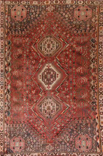 Vegetable Dye Shiraz Persian Area Rug 6x9