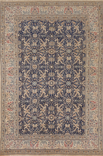 Antique Vegetable Dye Nain Toodeshk Persian Area Rug 5x8