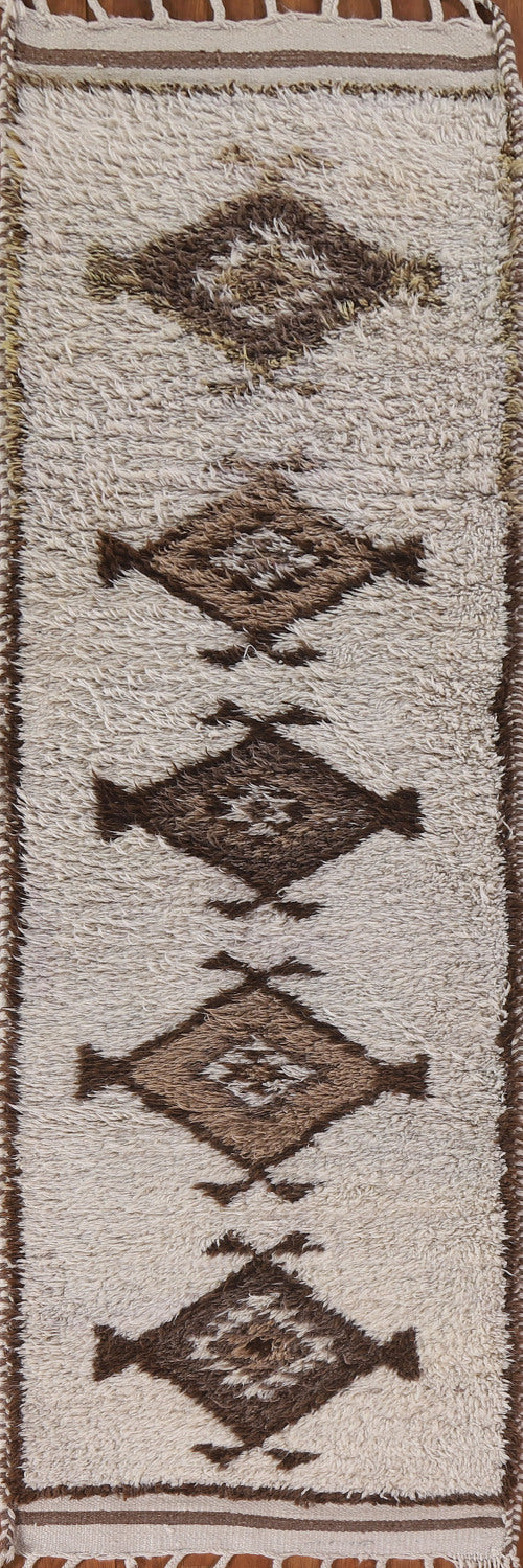 Natural Dye Kurdish Turkish Runner Rug 3x11