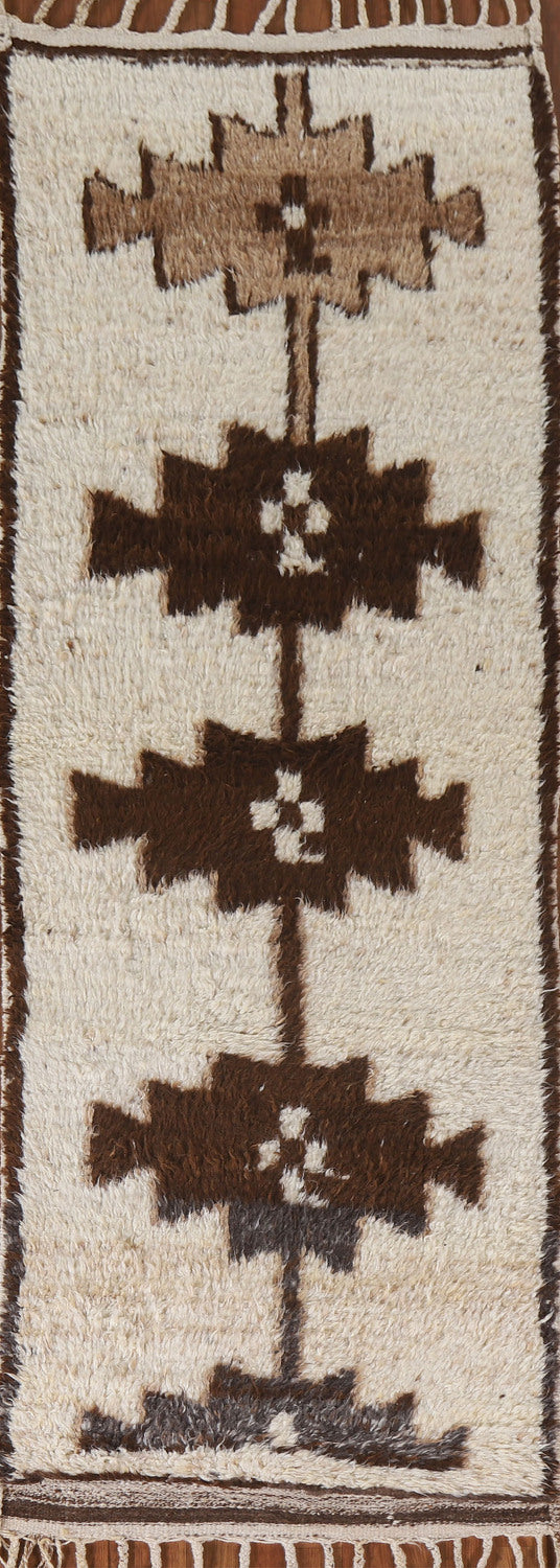 Natural Dye Kurdish Turkish Runner Rug 3x10