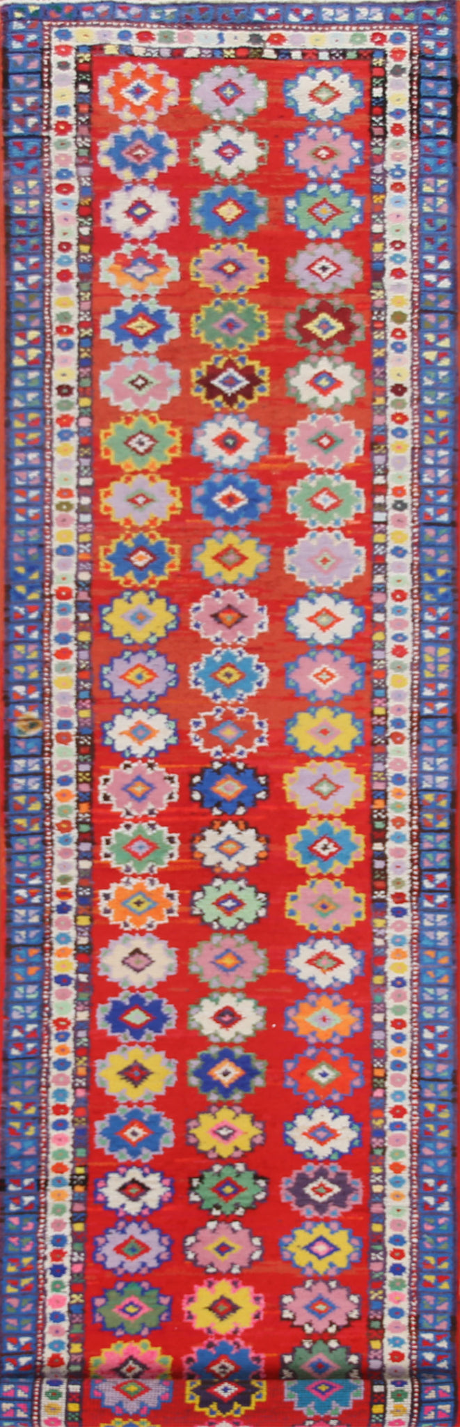 100% Silk Anatolian Turkish Runner Rug 3x12