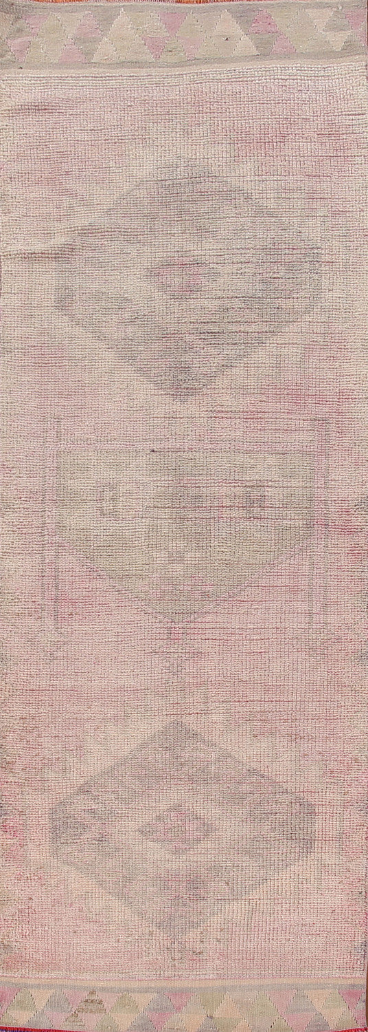 Geometric Anatolian Turkish Runner Rug 3x12