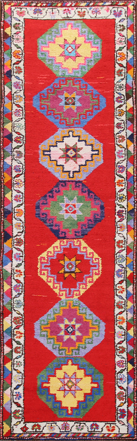 100% Silk Anatolian Turkish Runner Rug 3x12