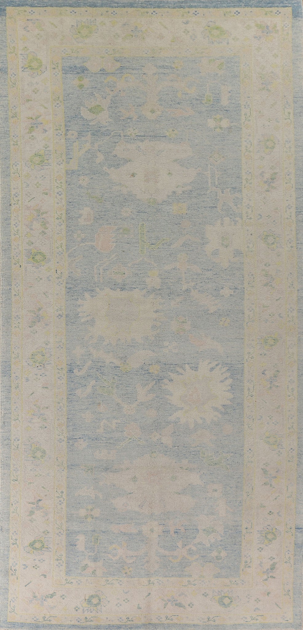 Vegetable Dye Oushak Turkish Living Room Rug 6x14