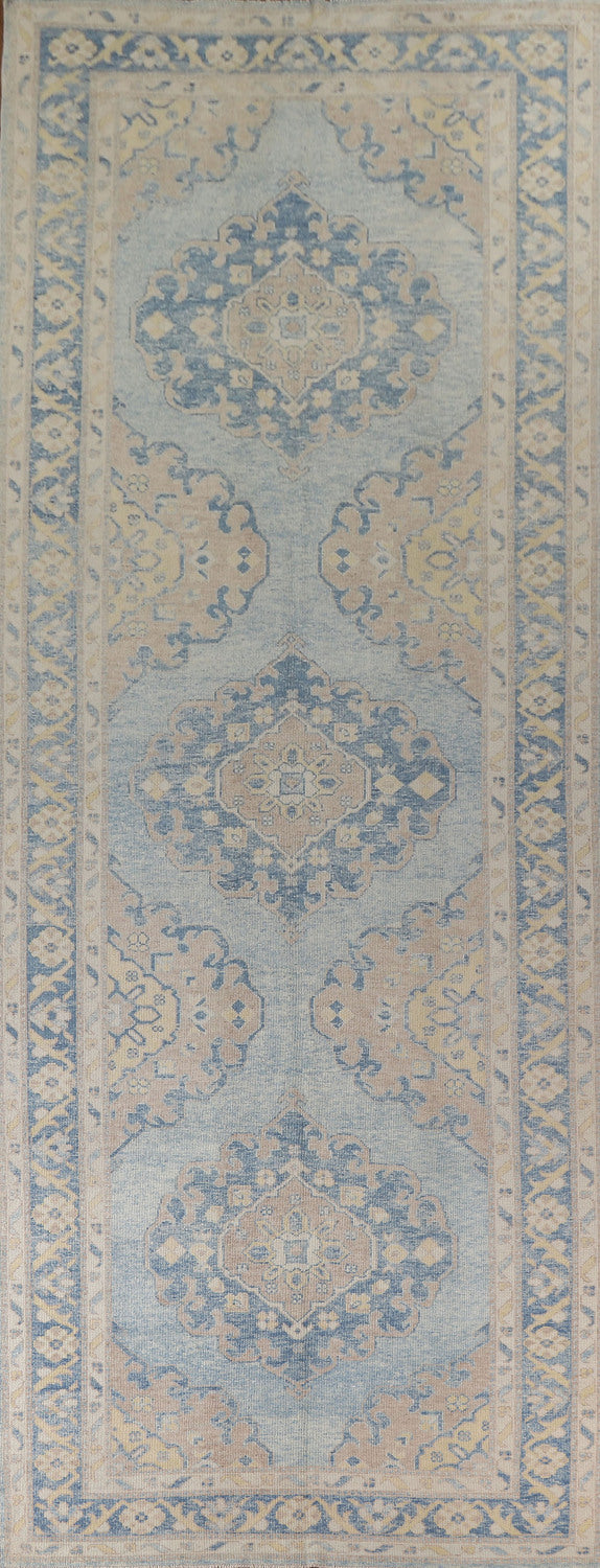 Vegetable Dye Oushak Large Turkish Rug 7x21