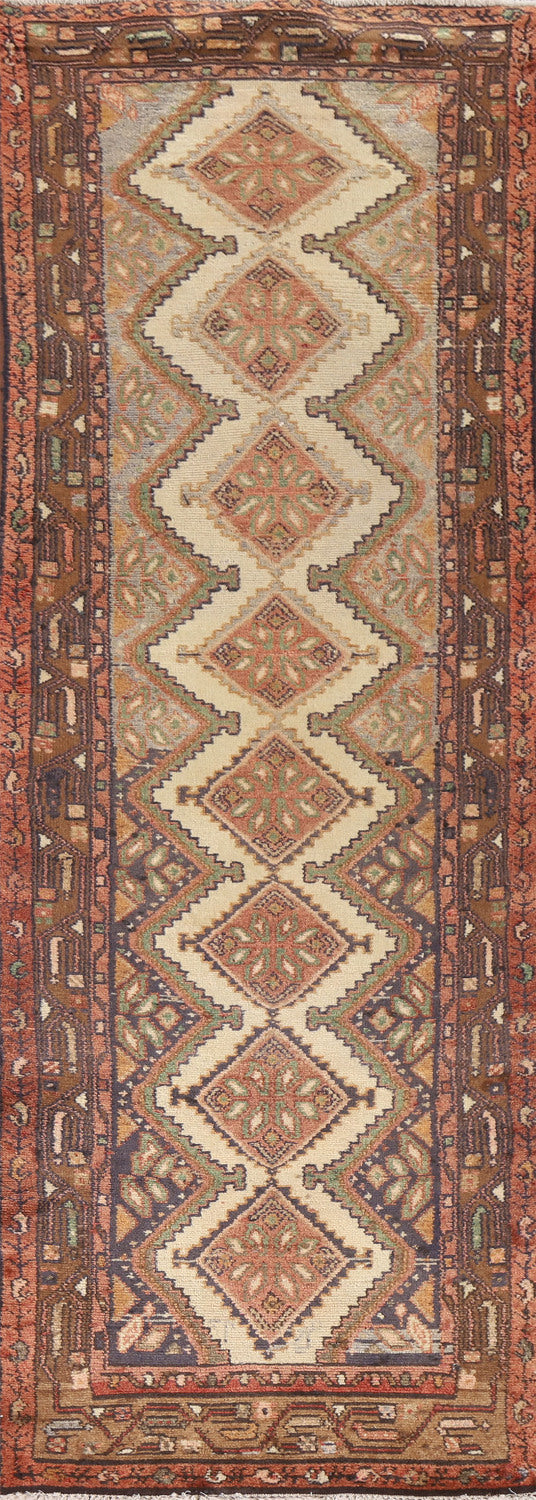 Vintage Hamedan Persian Runner Rug 2x9
