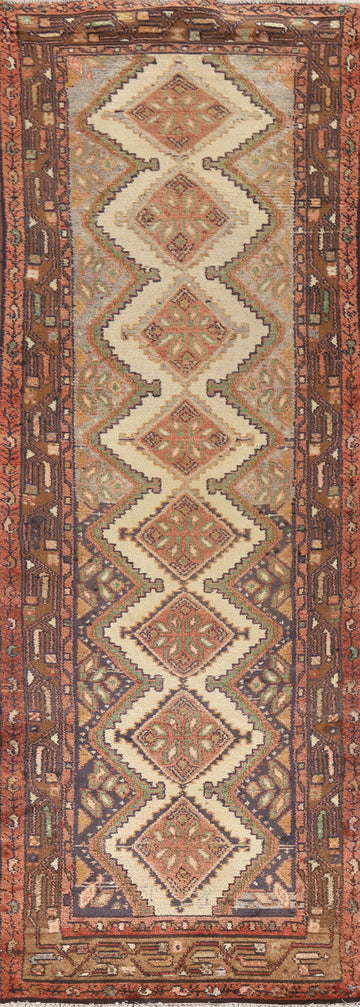 Vintage Hamedan Persian Runner Rug 2x9
