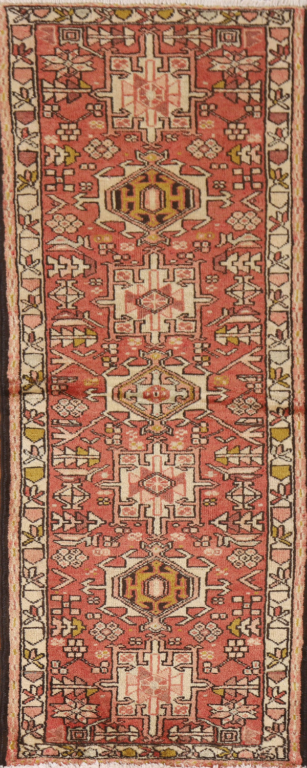 Geometric Gharajeh Persian Runner Rug 2x5