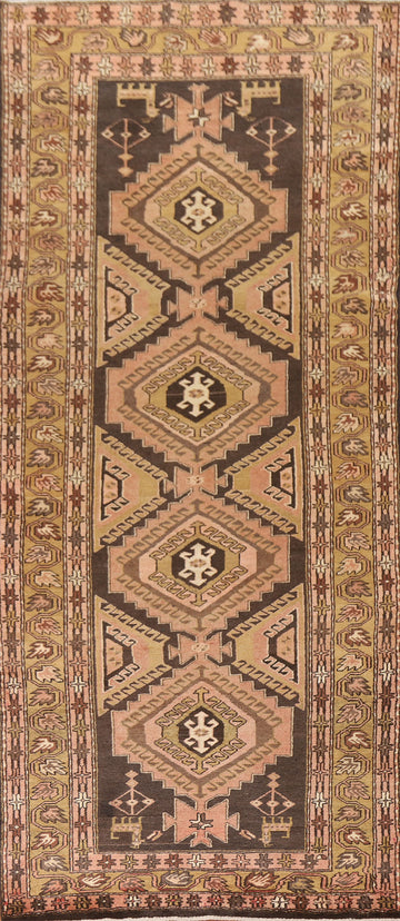 Geometric Ardebil Persian Runner Rug 4x11