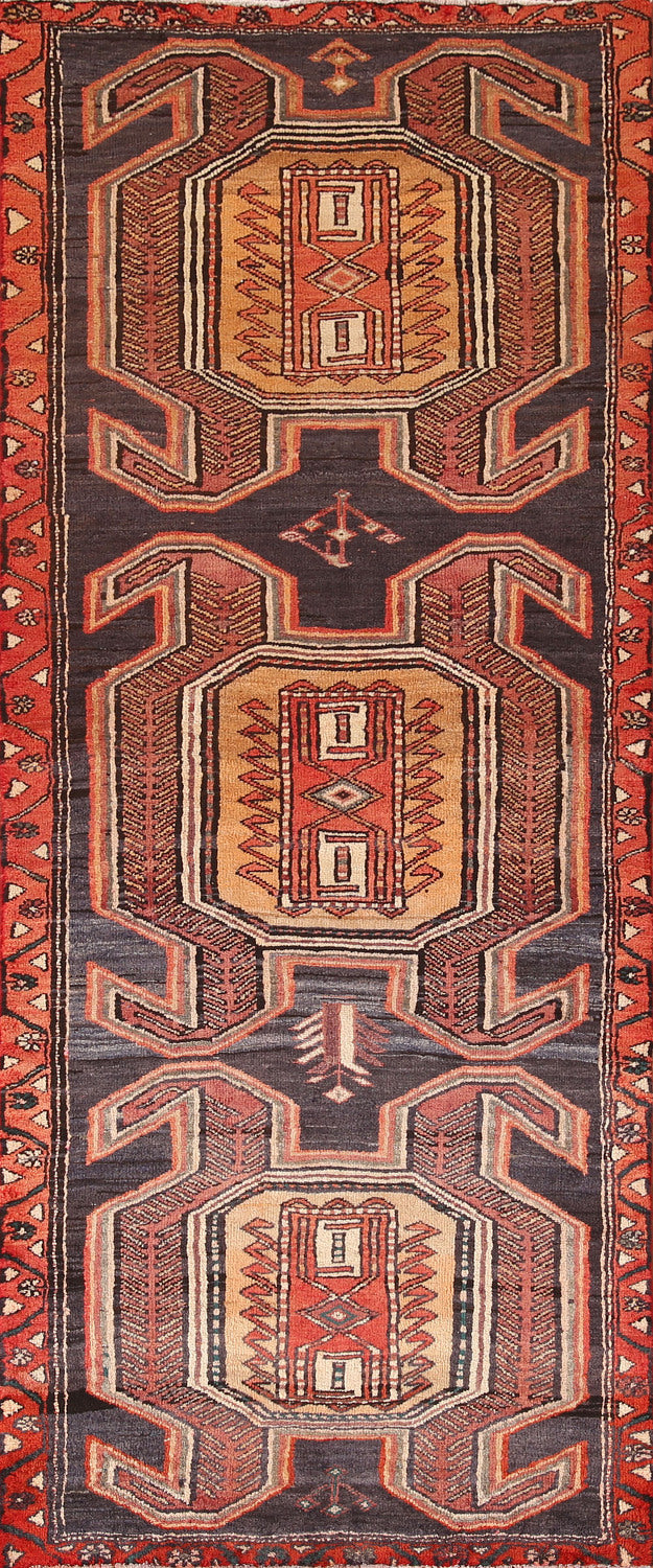 Geometric Meshkin Persian Runner Rug 3x9