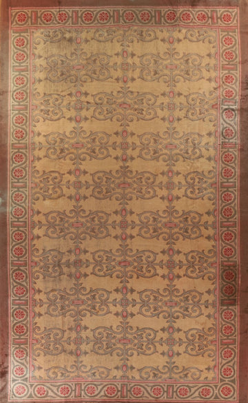 Antique Savonnerie Oriental Large Rug 11x19