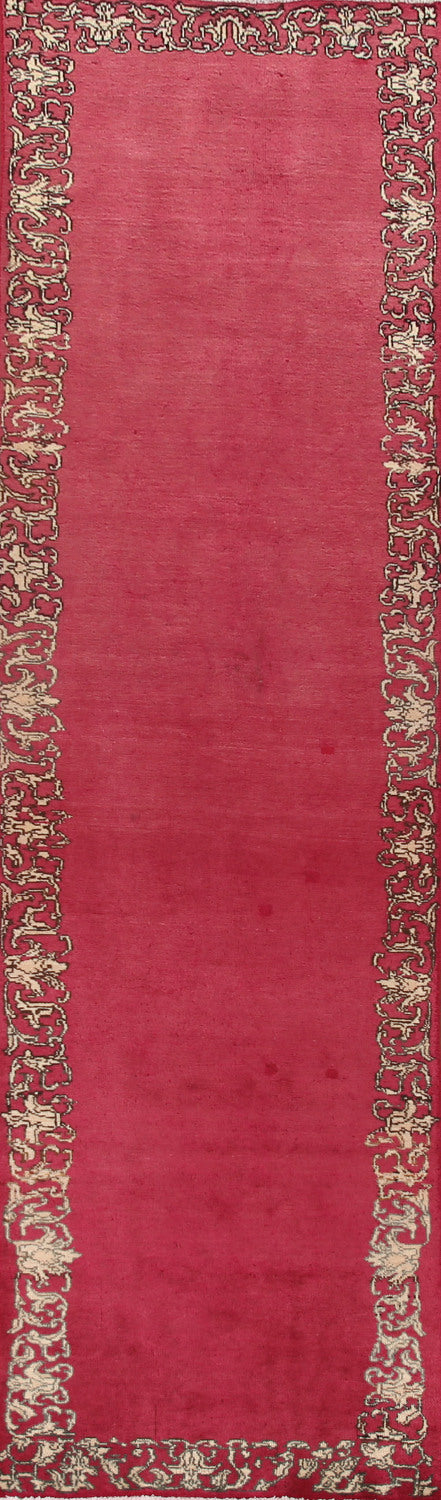 Pink Fuchsia Tabriz Persian Runner Rug 3x12