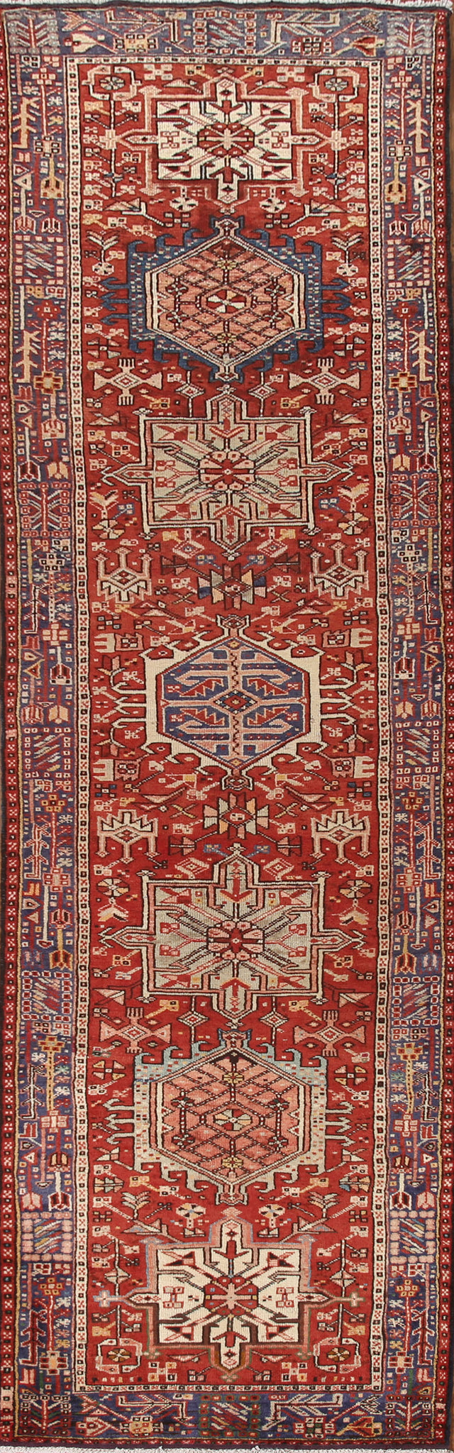 Vegetable Dye Gharajeh Persian Runner Rug 3x13