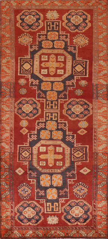 Geometric Zanjan Persian Runner Rug 4x10