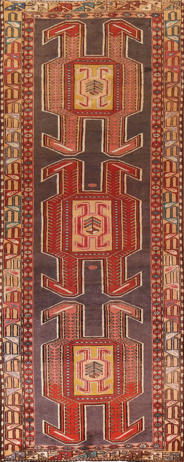 Vintage Wool Ardebil Persian Runner Rug 4x11
