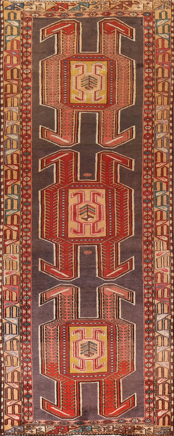 Vintage Wool Ardebil Persian Runner Rug 4x11