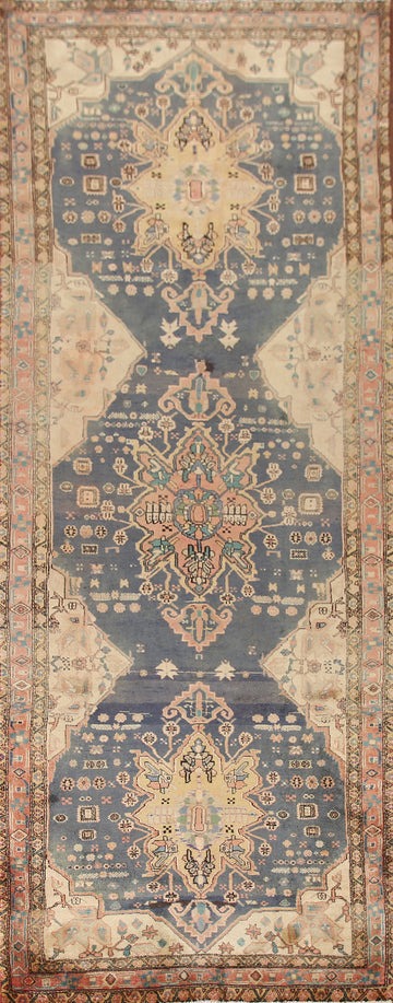 Vegetable Dye Heriz Serapi Persian Runner Rug 4x12